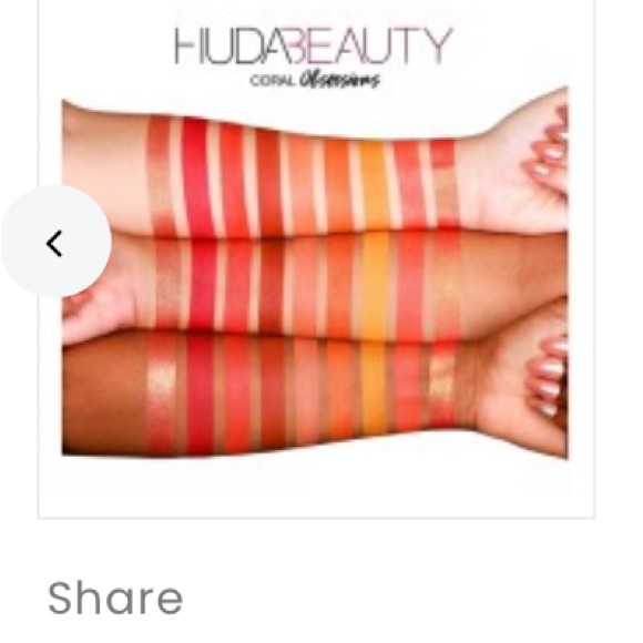 HUDA.    Coral eyeshadow,  stocking stuffers gift item - Picture 3 of 5